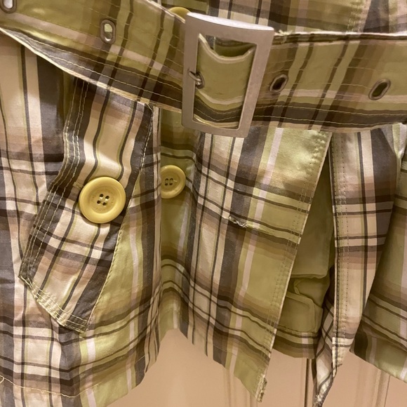 JouJou beautiful plaid, top stitch, belt for slimming, double breasted - Picture 7 of 10